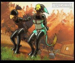 pure_gold_(oc), squawk_(summerlong), mythology, stripedcrocodile, anthro