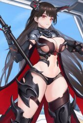 adrien_(idle_epic_angle_of_fate), armor, bikini, bikini_armor, black_bikini