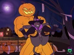 pumpkin_head_(character), halloween, nixxxbot, voidslutva, 2boys