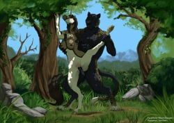 mythology, antelope, anthro, blush, bodily_fluids