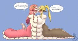 miia_(monster_musume), quickswift, after_transformation, armless, ben_day_dots