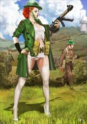 pinup_girl, history, 1girls, army, british