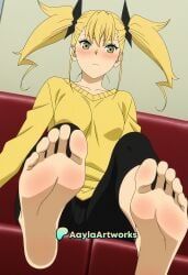 kikoru_shinomiya, kaiju_no.8, aaylaartworks, feet, feet_fetish
