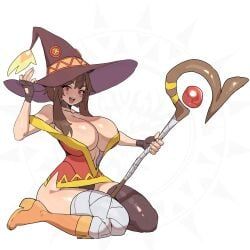 megumin, kono_subarashii_sekai_ni_shukufuku_wo!, maniacpaint, 1girls, alternate_breast_size
