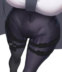 mina_(blue_archive), blue_archive, shuvi_(shuvi1125), black_necktie, black_pants