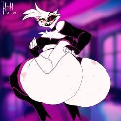 angel_dust_(hazbin_hotel), hazbin_hotel, huhu789, 1boy, 1femboy