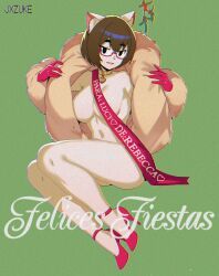 rebecca_(jxzuke), christmas, jxzuke, anthro, black_hair