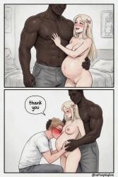 nationplaylove, 1girls, 2boys, blonde_hair, cuckold