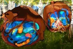 european_mythology, mythology, yonnixart, abdominal_bulge, anal