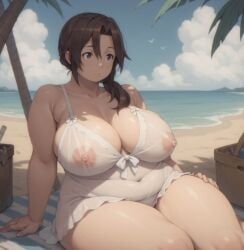 innkeeper, death_march_kara_hajimaru_isekai_kyousoukyoku, matronai_(artist), arm_behind_back, ass