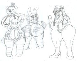 bonnie_(fnaf), freddy_(fnaf), freddy_fazbear, paper_pals, paperpals