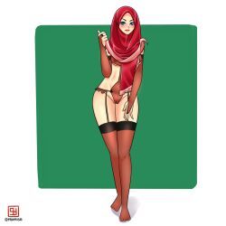 yahyaism, 1girls, fabric, female, hijab