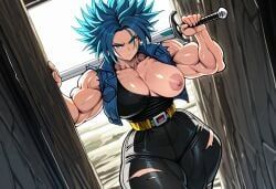 female_trunks, trunks_(dragon_ball), trunks_briefs, dragon_ball, dragon_ball_super