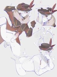 fatui, fatui_skirmisher_(pyro-slinger_bracer), fatui_skirmishers, genshin_impact, 2boys