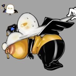 angel_cookie, cookie_run, cookie_run_kingdom, black_wings, blushing