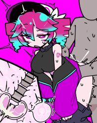 kasane_teto, discotic_night_(synthesizer_v), utau, voifoooork, 1boy