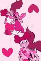 spinel_(steven_universe), steven_universe, body_worship, cute, kissing