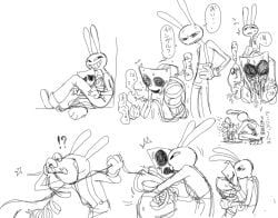 gangle_(the_amazing_digital_circus), jax_(the_amazing_digital_circus), the_amazing_digital_circus, 1boy1girl, 1girl1boy