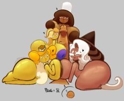 cheesecake_cookie, cocoa_cookie, coffee_cookie, latte_cookie_(cookie_run), cookie_run