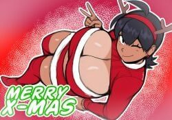 mio_(crossnsfw), christmas, crossnsfw, 1girls, big_breasts