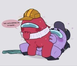 among_us_purple, among_us_red, among_us, among_us_(on_guard), ballsack