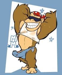 funky_kong, donkey_kong_(series), nintendo, goatene, naughtybassard