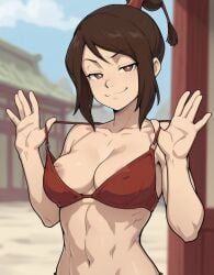 ty_lee, avatar_legends, avatar_the_last_airbender, 1girls, brown_hair