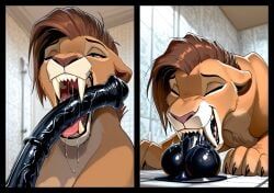amani_the_shaman, all_the_way_to_the_base, animal_dildo, balls_deep, bathroom