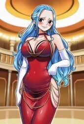 nefertari_vivi, one_piece, 23_ai_illust, 1girls, big_breasts