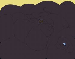 smokii, black_cat, blob, blue_pawpads, blue_tongue