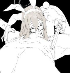 akane_(blue_archive), akane_(bunny)_(blue_archive), blue_archive, kawatiw, 1boy
