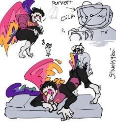 caine_(tadc), caine_(the_amazing_digital_circus), spamton_neo, deltarune, tadc
