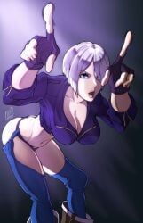 angel_(kof), king_of_fighters, noir_98a, 1girls, big_breasts