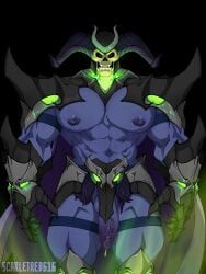 skelegod, skeletor, masters_of_the_universe, scarletred, armored_male