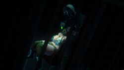 ozisan, 1boy, 1girls, arms_behind_back, big_balls