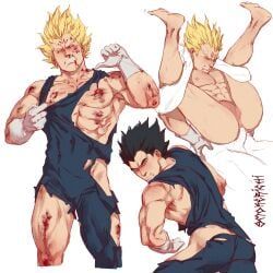 majin_vegeta, vegeta, dragon_ball, dragon_ball_z, smokerichi