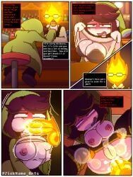 chara, female_chara, grillby, storyshift_chara, storyshift_(facing_demons)
