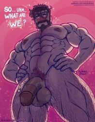 eros, wererdraws, 1boy, abs, beard