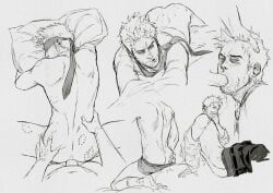 john_constantine, smokerichi, 2boys, ass, ass_tattoo
