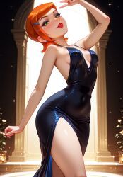 gwen_tennyson, ben_10, dreamheat, 1girls, black_dress