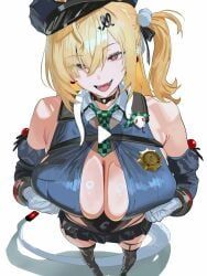 cissia_(zenless_zone_zero), zenless_zone_zero, hintobento, 1girl, bare_shoulders