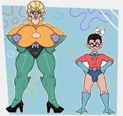 barnacle_boy, barnacle_boy_(young), mermaid_man, mermaid_man_(young), nickelodeon