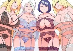 cynthia_(pokemon), lana's_mother_(pokemon), lusamine_(pokemon), melony_(pokemon), game_freak