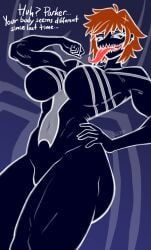 petra_parker, venom_(marvel), marvel, spider-man_(series), eagle_bacon