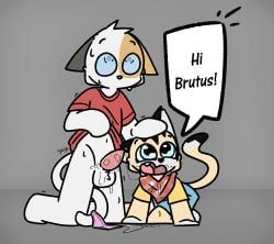pixie_(pixie_and_brutus), vincent_(litterbox_comics), litterbox_comics, pixie_and_brutus, lightningb0lt01