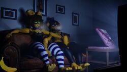 fredbear_(fnaf), fredbear_(mishuyuu), spring_bonnie_(fnaf), spring_bonnie_(mishuyuu), five_nights_at_freddy's