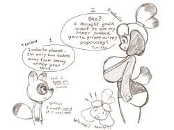 isabelle_(animal_crossing), timmy_nook, animal_crossing, chocolatetophie, anthro