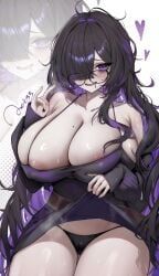 label_(nikke), goddess_of_victory:_nikke, meisansan, areola_slip, bare_shoulders