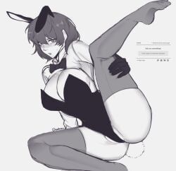 isagi_yoichi, blue_lock, saduaru, big_breasts, bunny_ears
