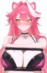 raora_panthera, raora_panthera_(holonatsu_paradise), hololive, hololive_english, black_bra
